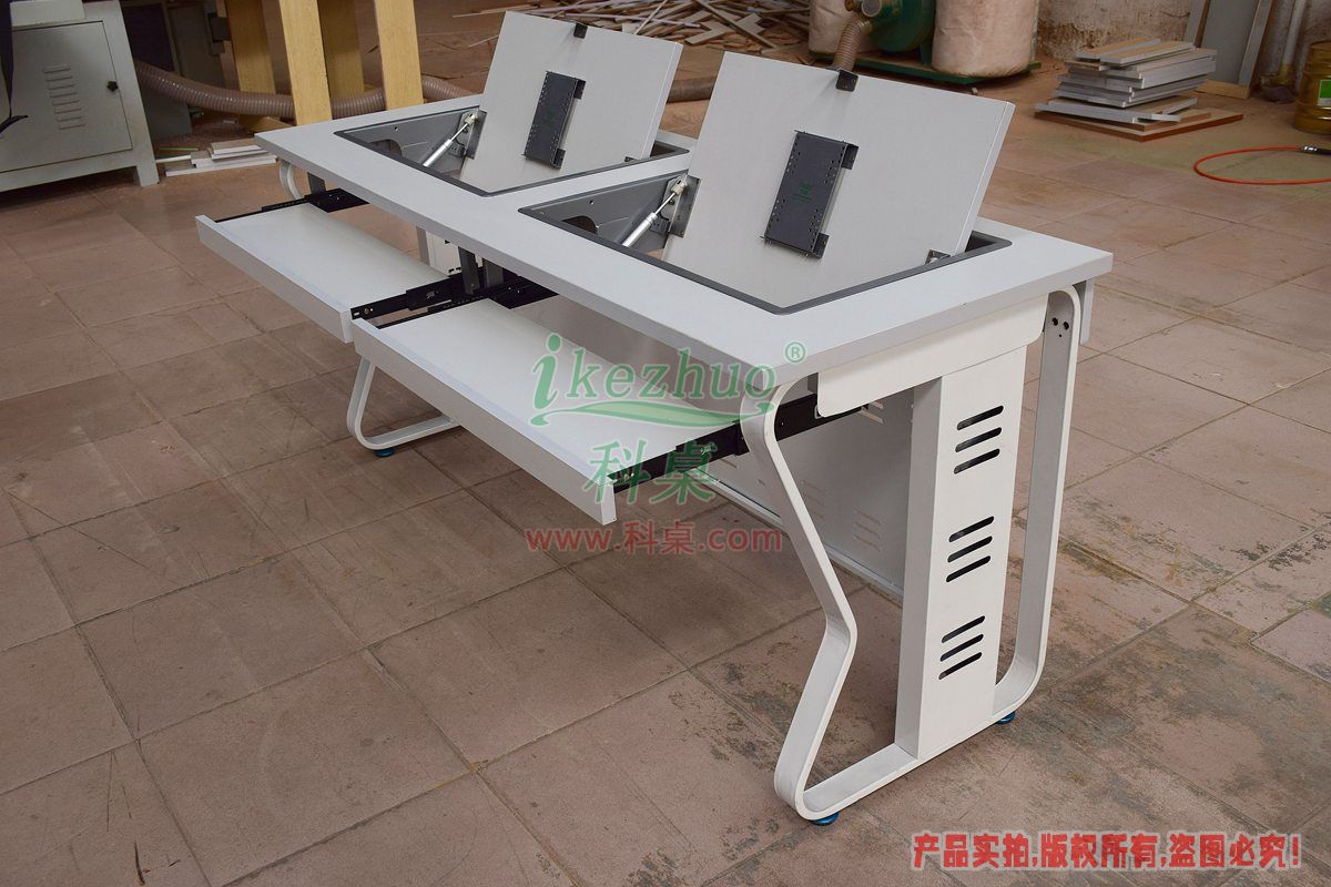 科桌家具,边框翻转器,边框翻转电脑桌,双人电脑桌,翻转电脑桌,K14-C